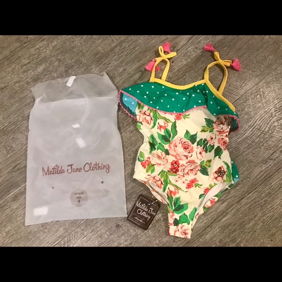 New With Tags Matilda Jane Swimsuit size 4 - Picture 3 of 3